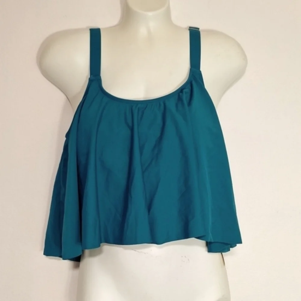 Bloomchic Swim Bikini Top Teal Green